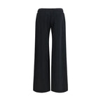 Black Cotton Casual Pants