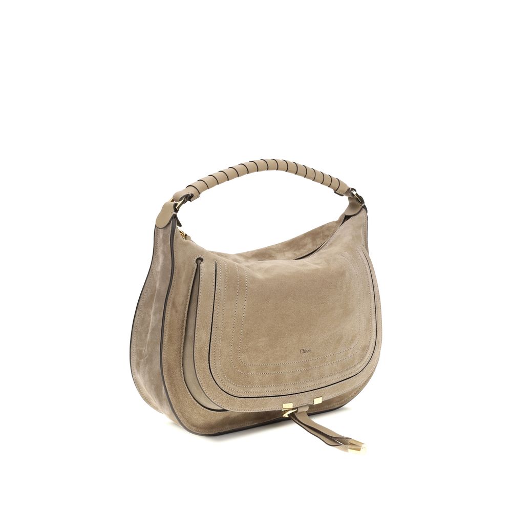 Beige Calf Leather Bos Taurus Shoulder Bag