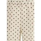 Beige Silk Casual Pants