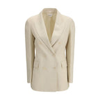 Beige Cotton Blazer