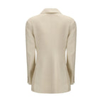 Beige Cotton Blazer