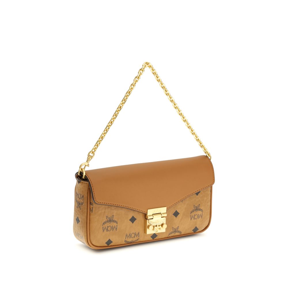 Beige Fabric Shoulder Bag