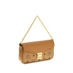 Beige Fabric Shoulder Bag