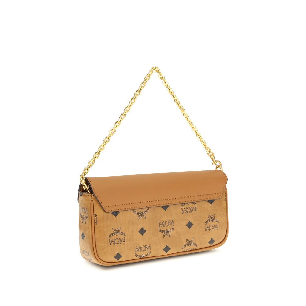 Beige Fabric Shoulder Bag