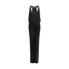Black Polyester Long Dress