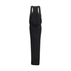 Black Polyester Long Dress