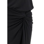 Black Polyester Long Dress