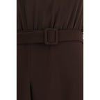 Brown Polyester Casual Dress