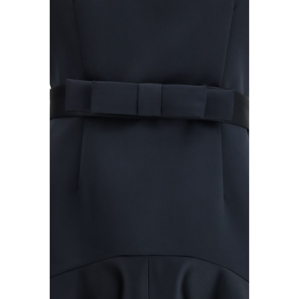 Blue Polyester Casual Dress