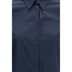 Blue Cotton Dress Shirt