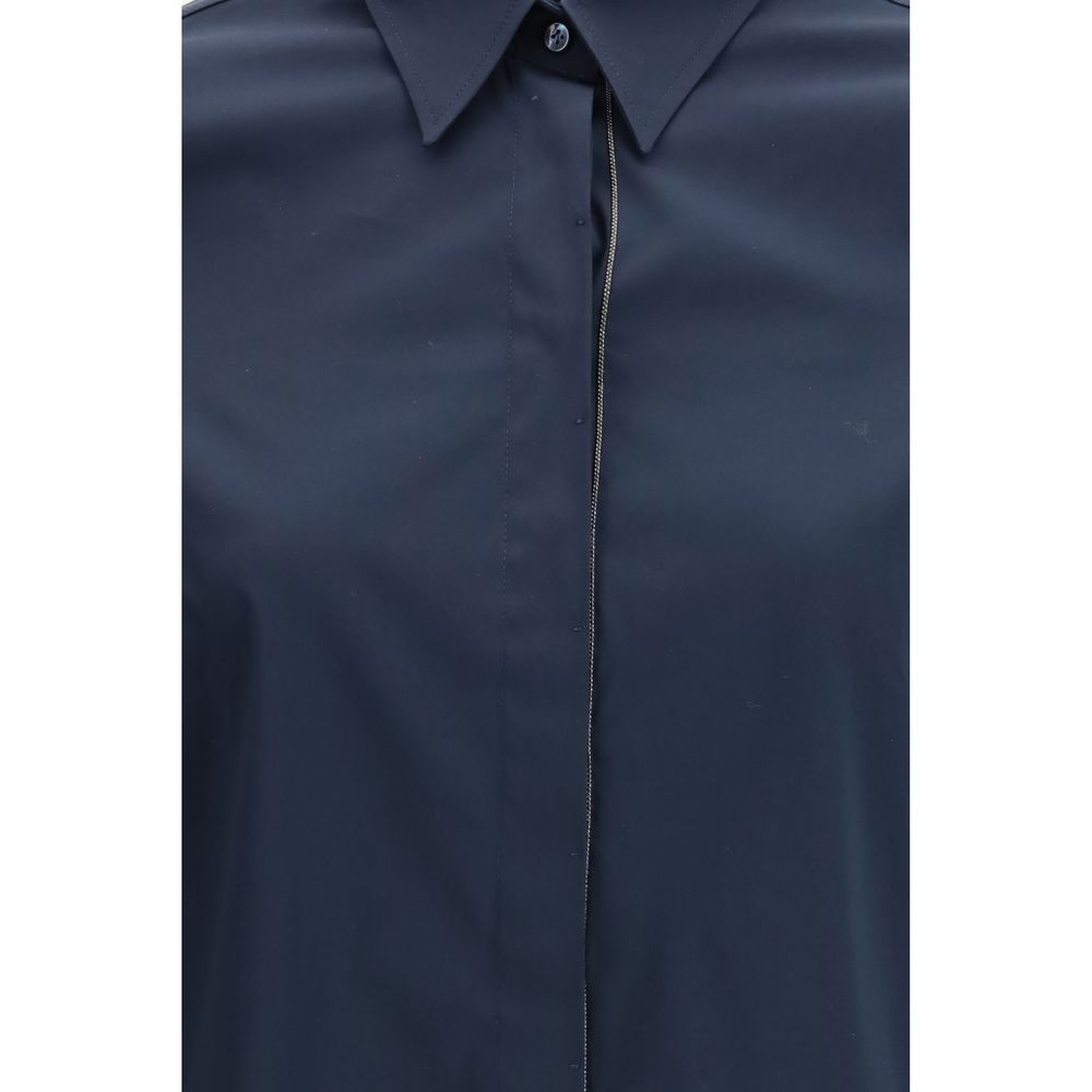 Blue Cotton Dress Shirt