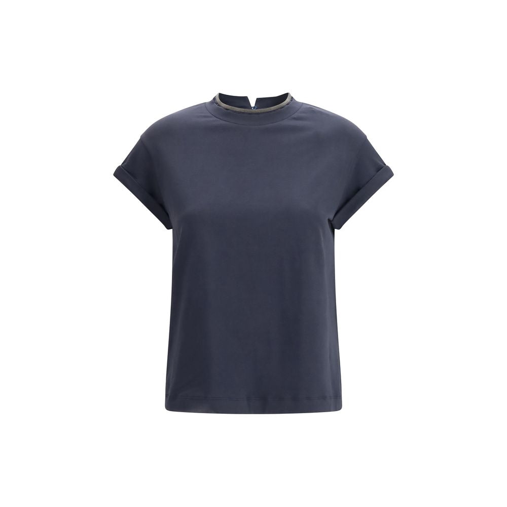 Blue Elastane T-Shirt
