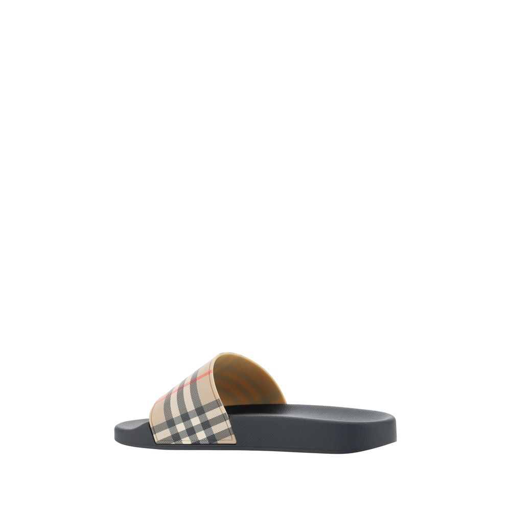 Brown Rubber Flat Sandals