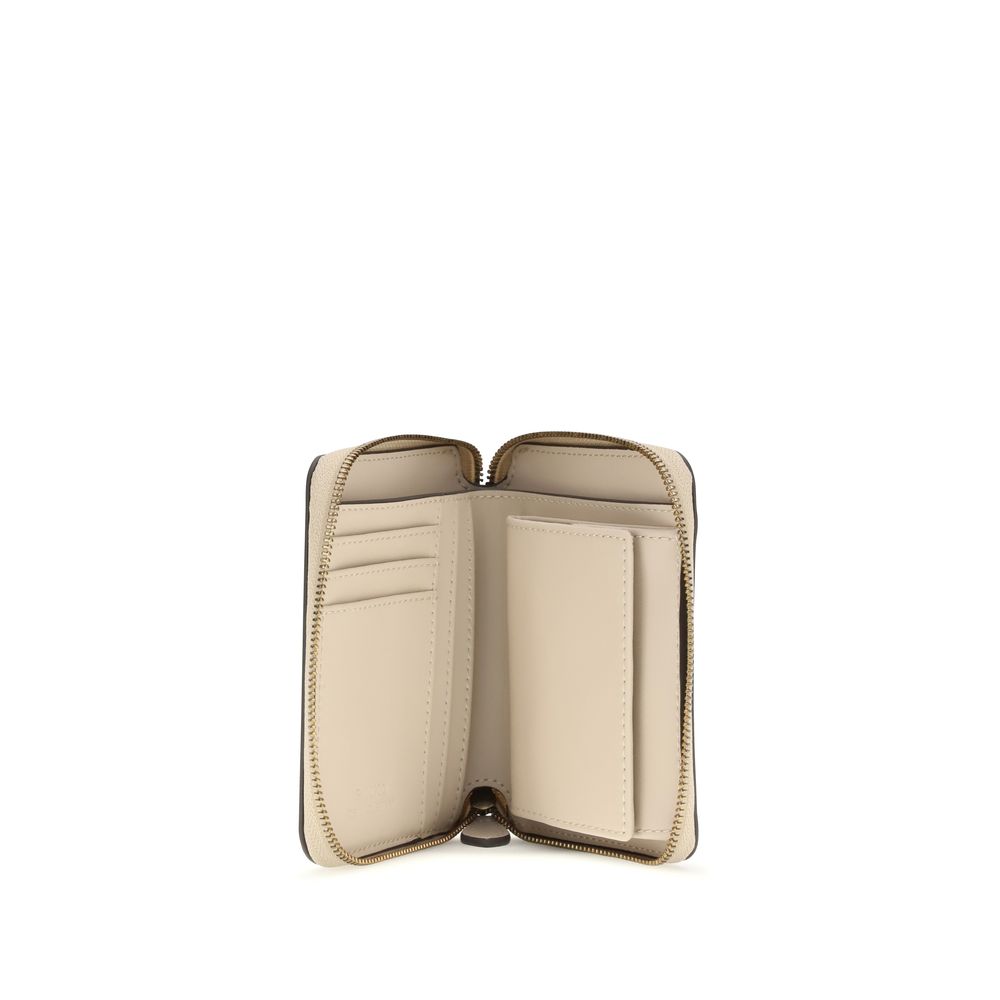 Beige Calf Leather Bos Taurus Wallet