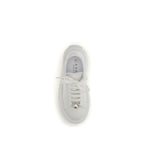 White Rubber Platform Sneakers