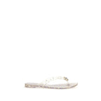 Gold Polyurethane Flat Sandals