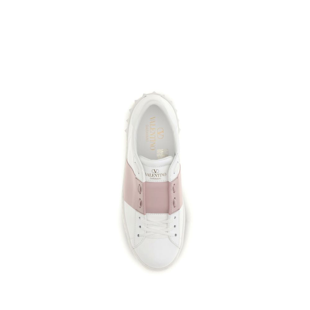 White Calf Leather Bos Taurus Sneakers