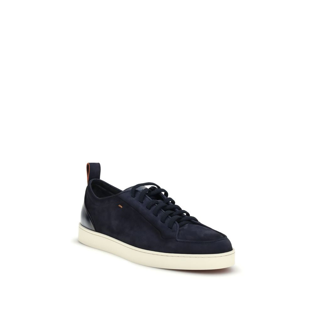 Blue Calf Leather Bos Taurus Low Top Sneakers