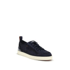 Blue Calf Leather Bos Taurus Low Top Sneakers