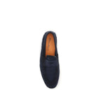 Blue Calf Leather Bos Taurus Slip-On Loafers