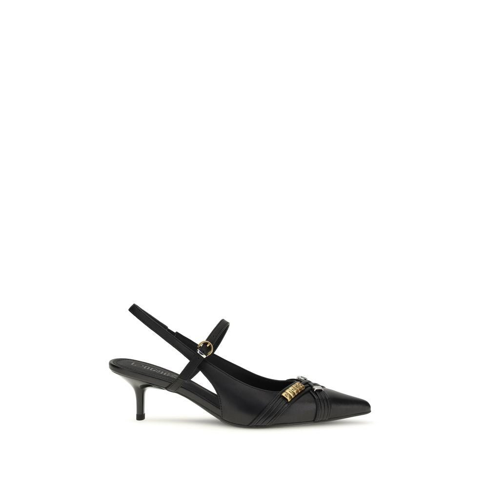 Black Calf Leather Bos Taurus Mid Heel Pumps