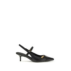 Black Calf Leather Bos Taurus Mid Heel Pumps