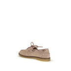 Beige Calf Leather Bos Taurus Slip-On Loafers