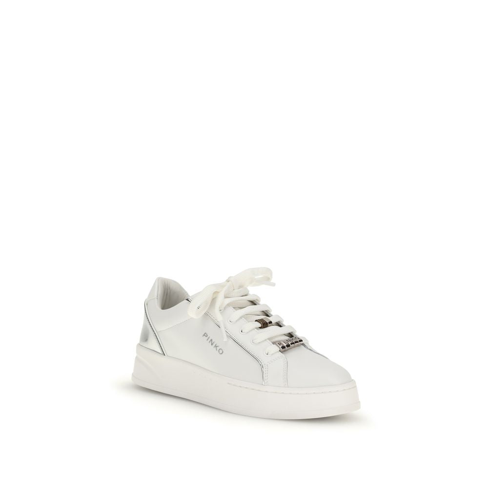 White Calf Leather Bos Taurus Low Top Sneakers