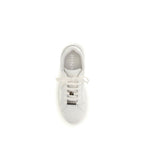 White Calf Leather Bos Taurus Low Top Sneakers