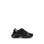 Black Calf Leather Bos Taurus Chunky Sneakers