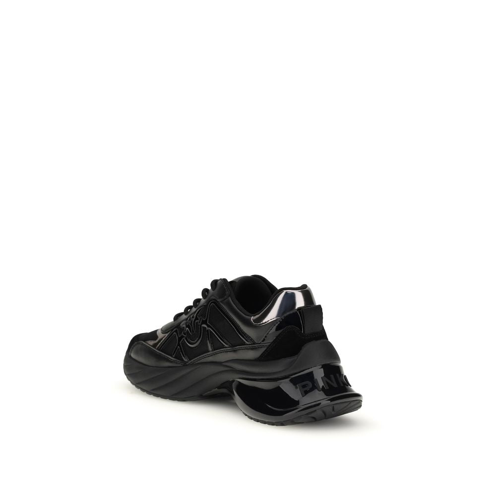 Black Calf Leather Bos Taurus Chunky Sneakers