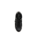 Black Calf Leather Bos Taurus Platform Sneakers