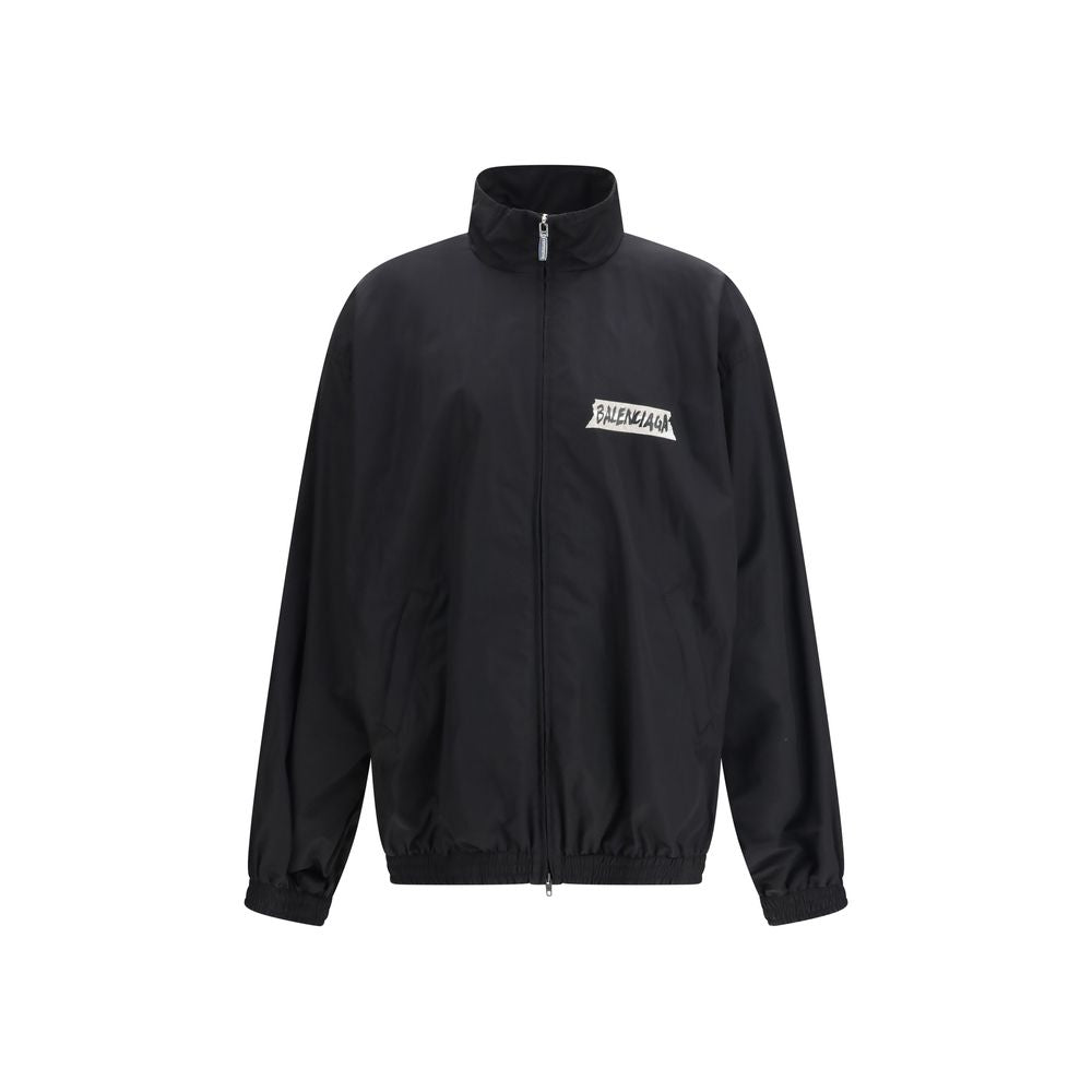 Black Cotton Shell Jacket