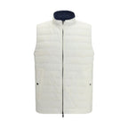 White Polyamide Sleveless Jacket