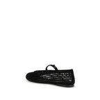 Black Cotton Ballet Flats