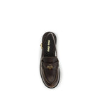 Brown Calf Leather Bos Taurus Slip-On Loafers