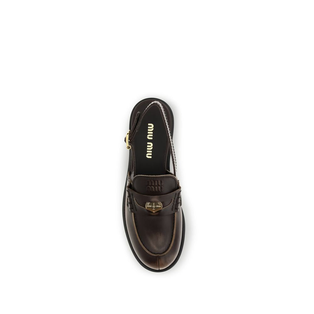 Brown Calf Leather Bos Taurus Slip-On Loafers