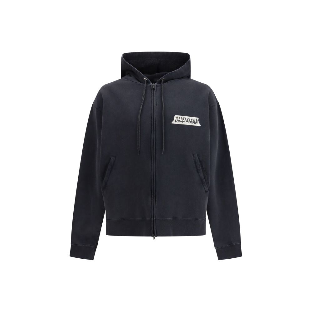 Black Cotton Sweatshirt