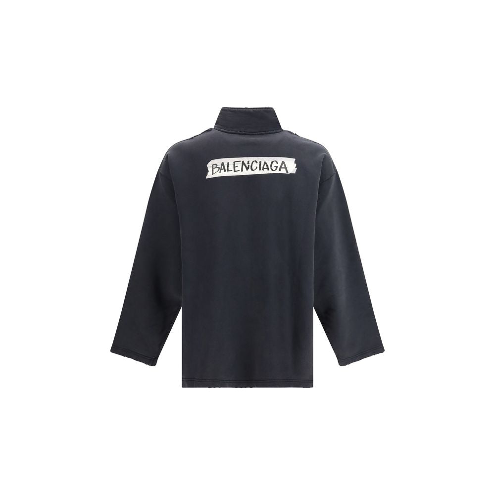 Black Cotton Sweatshirt