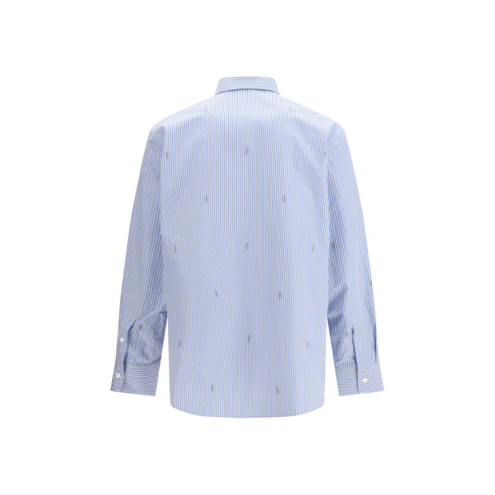 Blue Cotton Pattern Shirt