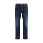 Blue Cotton Relaxed Fit Jeans