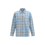 Blue Cotton Pattern Shirt