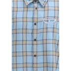 Blue Cotton Pattern Shirt