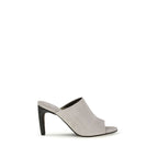 Gray Calf Leather Bos Taurus Mules