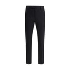 Black Cotton Casual Pants