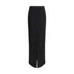 Black Acetate Long Skirt