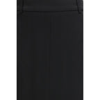 Black Acetate Long Skirt