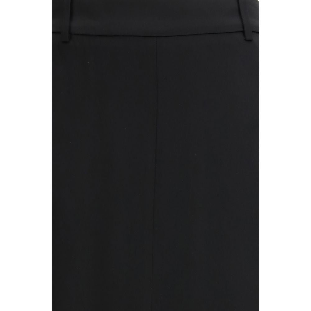 Black Acetate Long Skirt