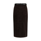 Brown Lamb Ovis Aries Aries Midi Skirt