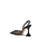 Black Polyester Platform Pumps